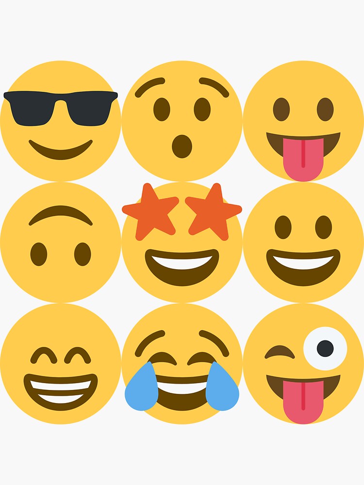 "Emojis" Sticker by EverythingRando Redbubble