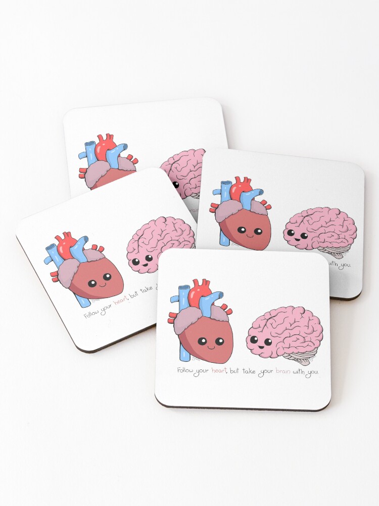 Imagen 1 de 5, Posavasos (lote de 4) con la obra Follow your heart, diseñada y vendida por cutescience.