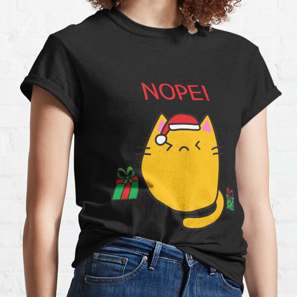 Grumpy cat, Christmas presents, nope Classic T-Shirt