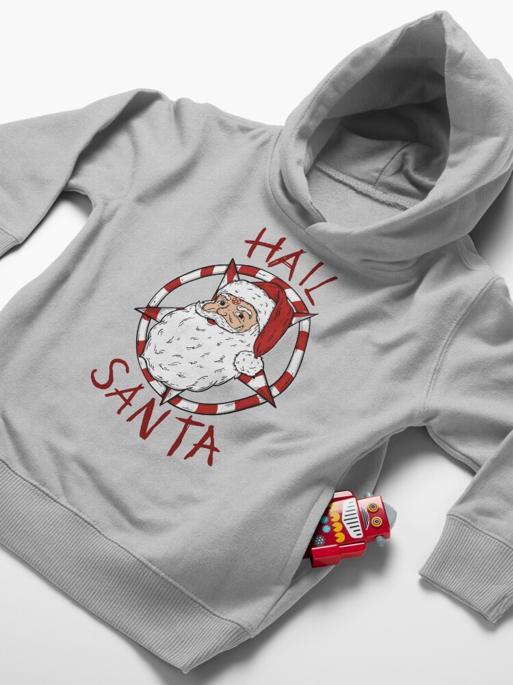 Alternate view of Hail Santa! Toddler Pullover Hoodie