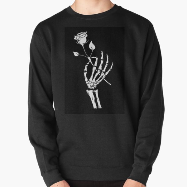 Skeleton Rose Pullover Sweatshirt