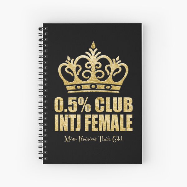 The 0.5% Club - INTJ Female - More Precious Than Gold Spiral Notebook