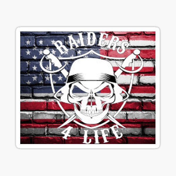 Las Vegas Raiders Skull Bandana-raider Nation-window Sticker 