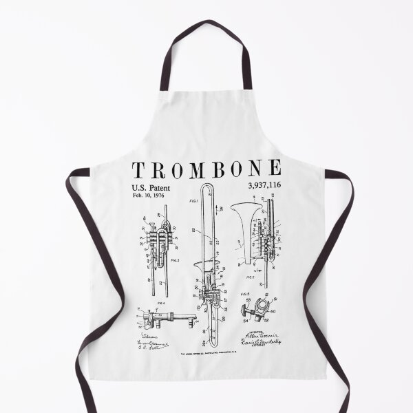 Item preview, Trombone Old Vintage Patent Drawing Print designed and sold by GrandeDuc.