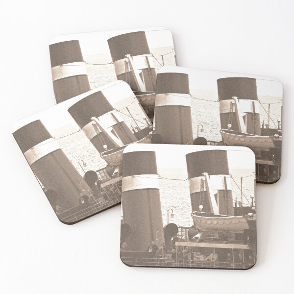 Item preview, Waverley Paddle Steamer Funnels in Sepia designed and sold by Steve Purnell Photography.