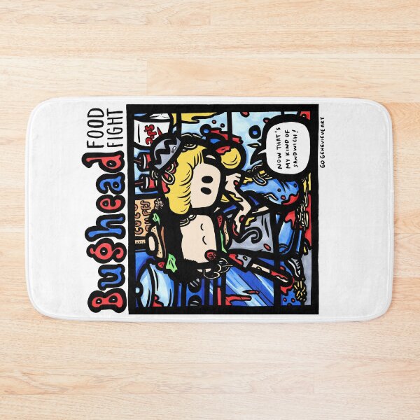 Item preview, Blonde Girl and Raven Boy Comics Pinup Food Fight  designed and sold by gogenevieve.