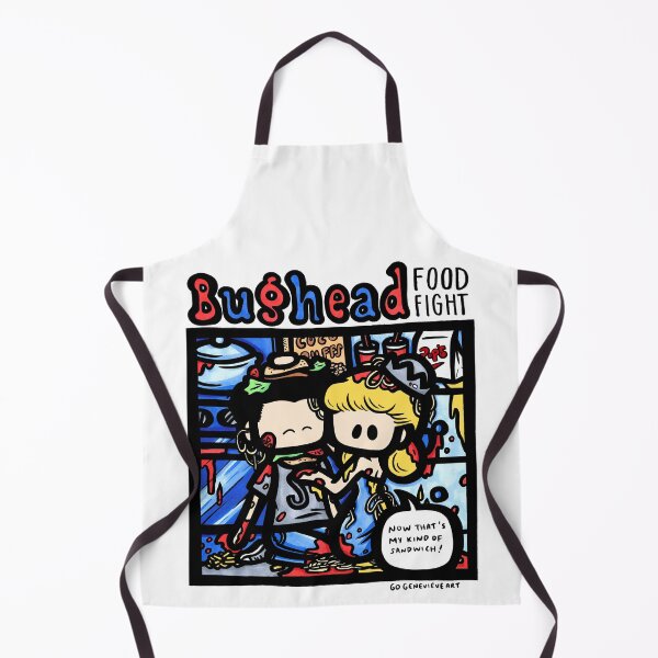 Item preview, Blonde Girl and Raven Boy Comics Pinup Food Fight designed and sold by gogenevieve.