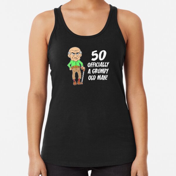  50th Birthday Gift Shirt Officially A Grumpy Old Man Funny  T-Shirt : Clothing, Shoes & Jewelry