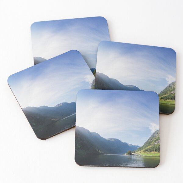 Item preview, Sunrise over Fjord Village - Wide Panorama designed and sold by Nicklas81.