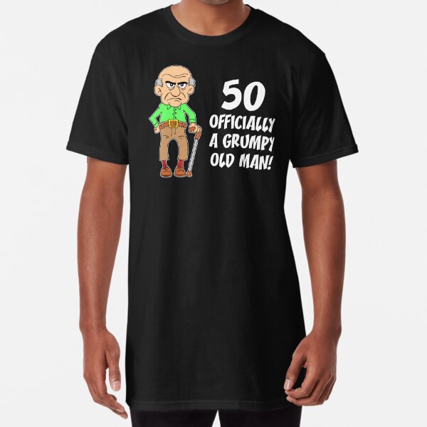  50th Birthday Gift Shirt Officially A Grumpy Old Man Funny  T-Shirt : Clothing, Shoes & Jewelry