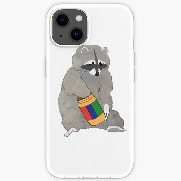 Raccoon Eating Peanut Butter iPhone Soft Case