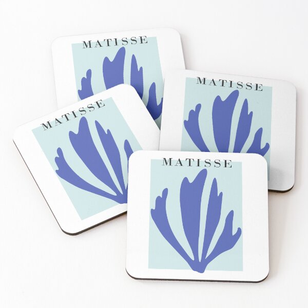 Item preview, Abstract blue cutout modern art print inspired by Henri Matisse designed and sold by shreya ranjan.