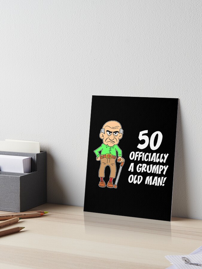  50th Birthday Gift Shirt Officially A Grumpy Old Man Funny  T-Shirt : Clothing, Shoes & Jewelry