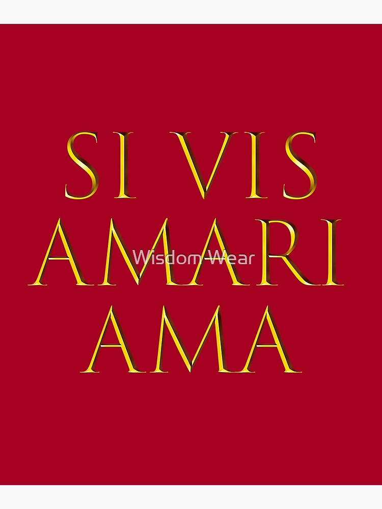 "Latin quote Si vis amari, ama" Mounted Print for Sale by Nabukodonosor Redbubble