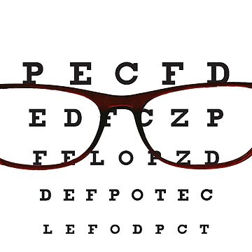 Pink Eye Glasses Eye Doctor Badge Reel Snellen Chart Test