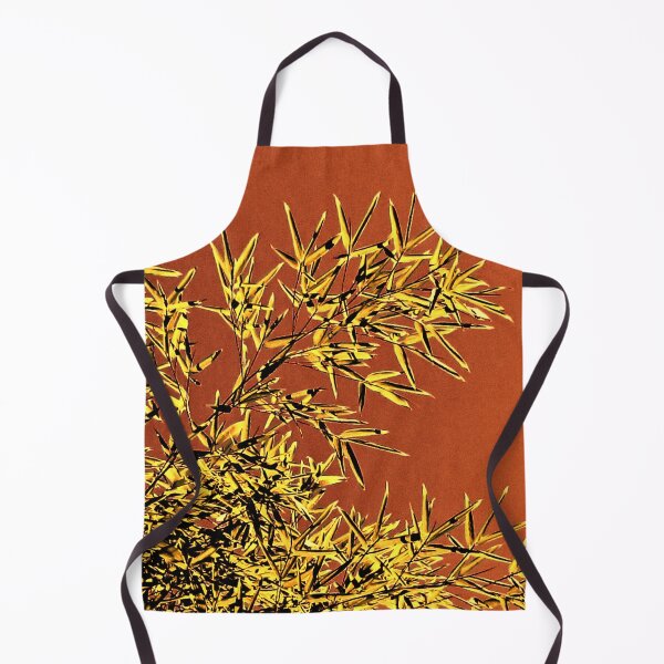 Item preview, ILYASS 6 bamboo leaves branches sky nature brown yellow tree majestic icy designed and sold by dragonemma.