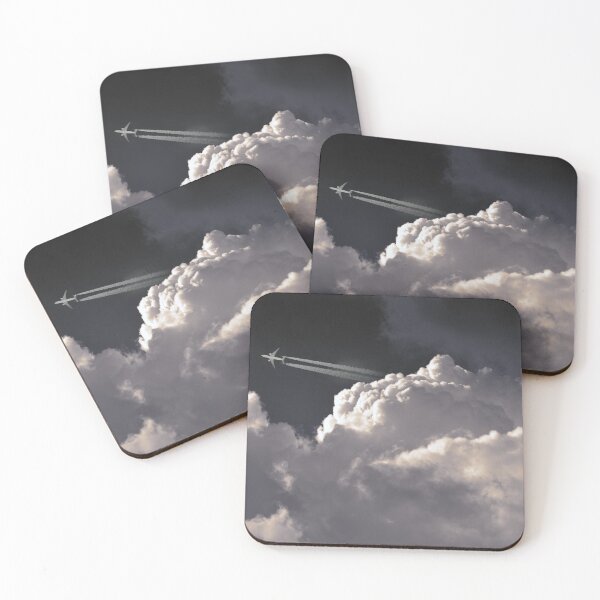 Item preview, Airplane In Sky With Plane Trails designed and sold by studio838.