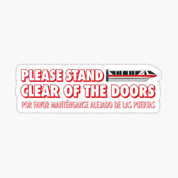 "Please Stand Clear of the Doors" Sticker for Sale by yawnni Redbubble