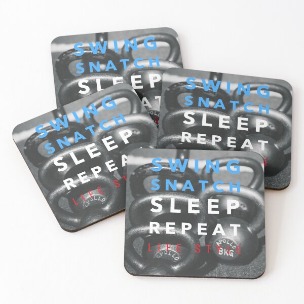 Item preview, Swing Snatch Sleep Repeat Kettlebell Life Style Design designed and sold by SanZal.