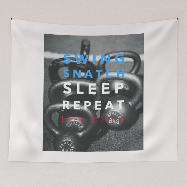 Item preview, Swing Snatch Sleep Repeat Kettlebell Life Style Design designed and sold by SanZal.