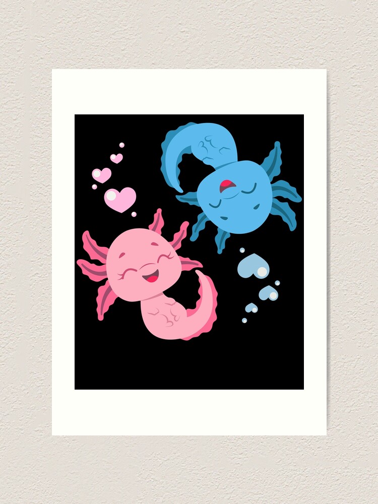 Axolotl Axolotls Art Print By Allwellia Redbubble