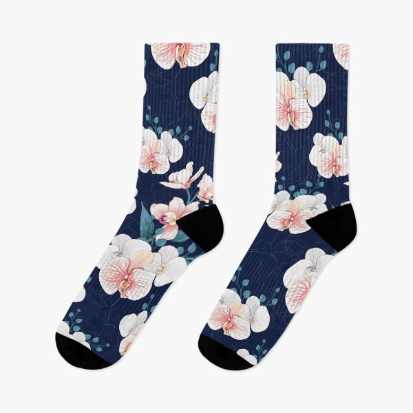 Item preview, Orchid Print in Indigo designed and sold by slexskee.