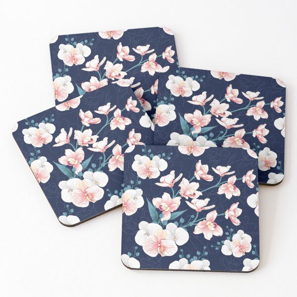 Item preview, Orchid Print in Indigo designed and sold by slexskee.