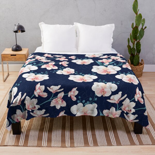 Item preview, Orchid Print in Indigo designed and sold by slexskee.