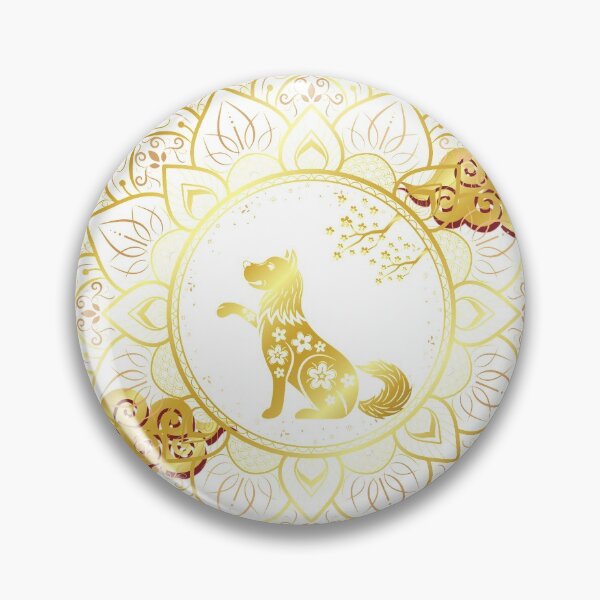Artikelvorschau, Goldener Mandala-Hund entworfen und verkauft von shinoshop.