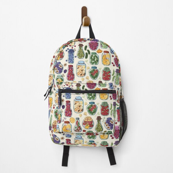 Item preview, Assorted Fruits and Vegetables in Jars Pattern designed and sold by Alicia Chee.