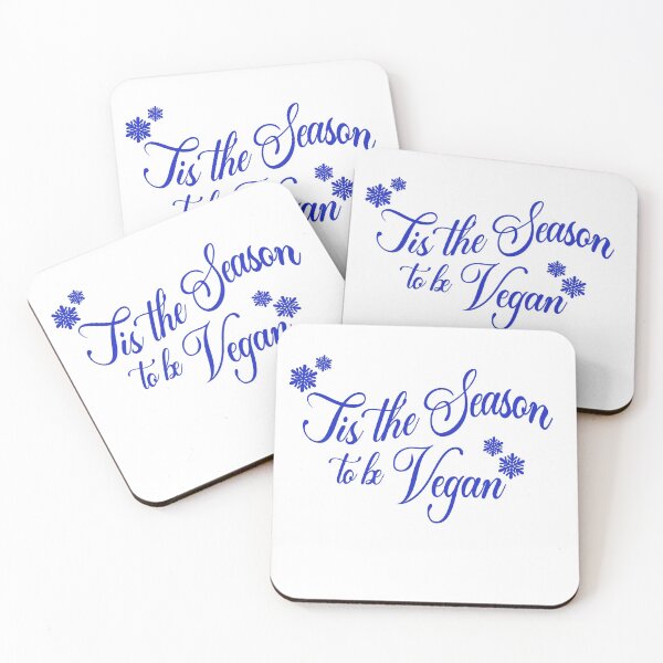 Item preview, Tis the Season to be Vegan - Blue designed and sold by ShopShoopaloopa.