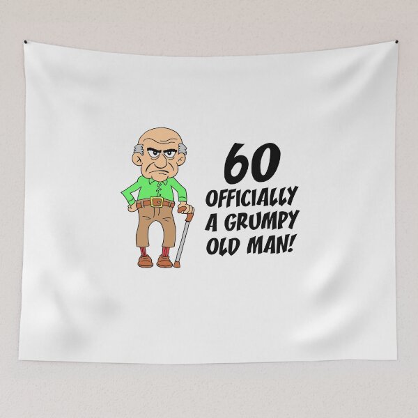 Item preview, 60 Officially Grumpy Old Man 60th Birthday designed and sold by jaycartoonist.