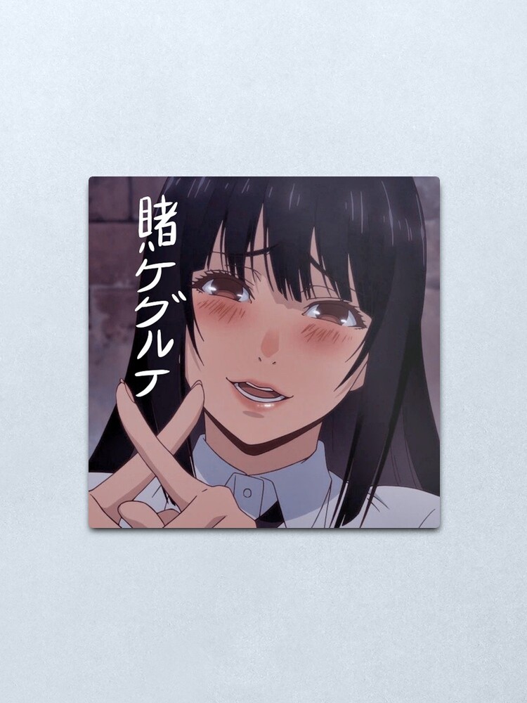 anime manga kakegurui yumeko jabami metal print for sale by cherry chan redbubble