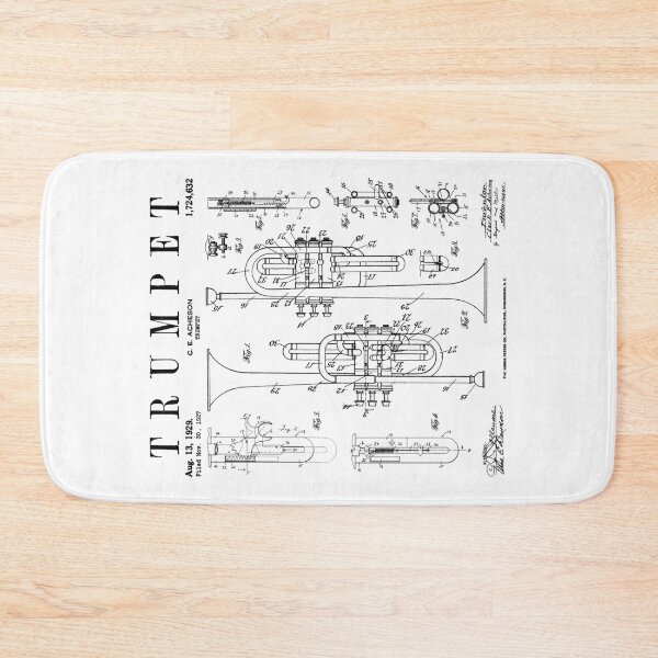 Item preview, Trumpet Vintage Patent Trumpetist Drawing Print designed and sold by GrandeDuc.