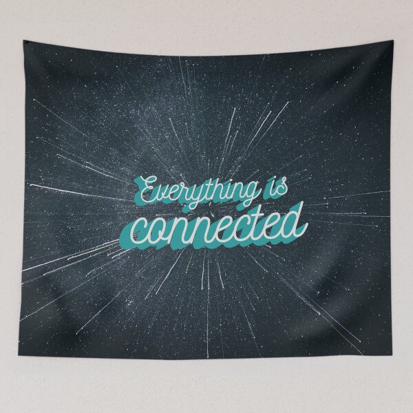 Item preview, Everything is connected | Space art, connected, galaxy, together, compassion, modern retro vibes,  designed and sold by ruepix.