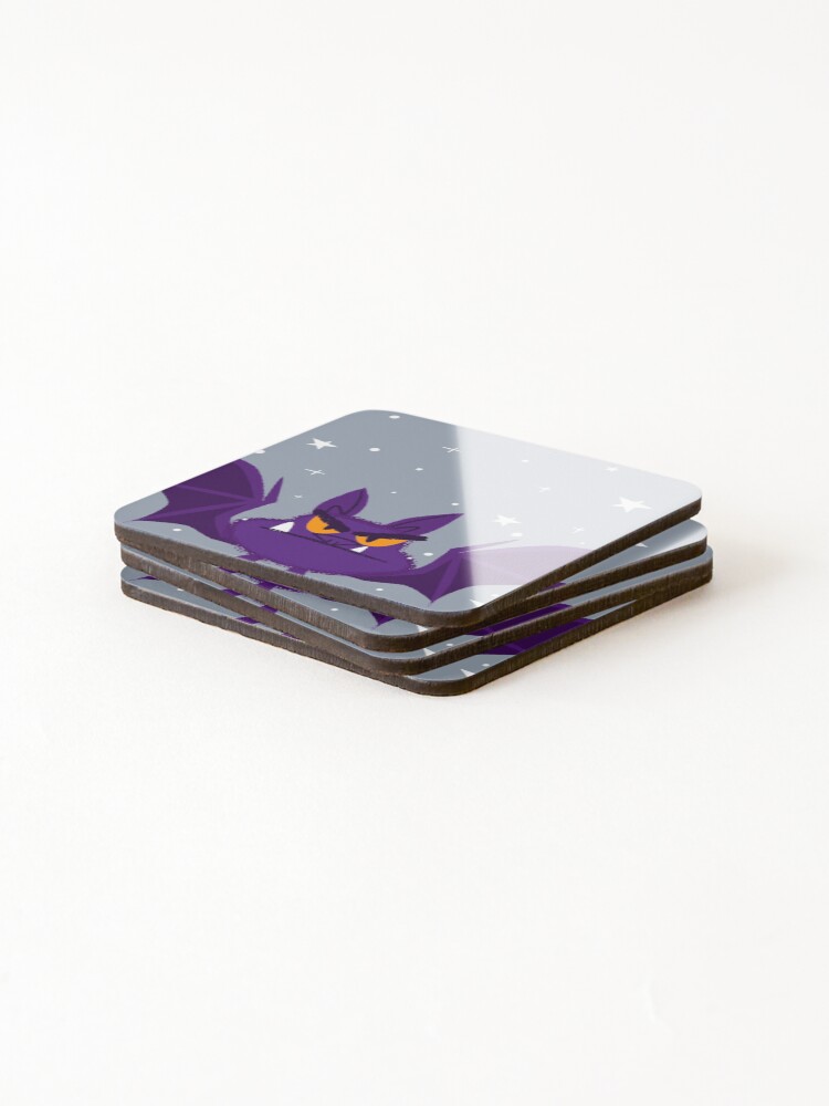 Thumbnail 4 of 5, Coasters (Set of 4), Angry flying bat designed and sold by Ribsa.