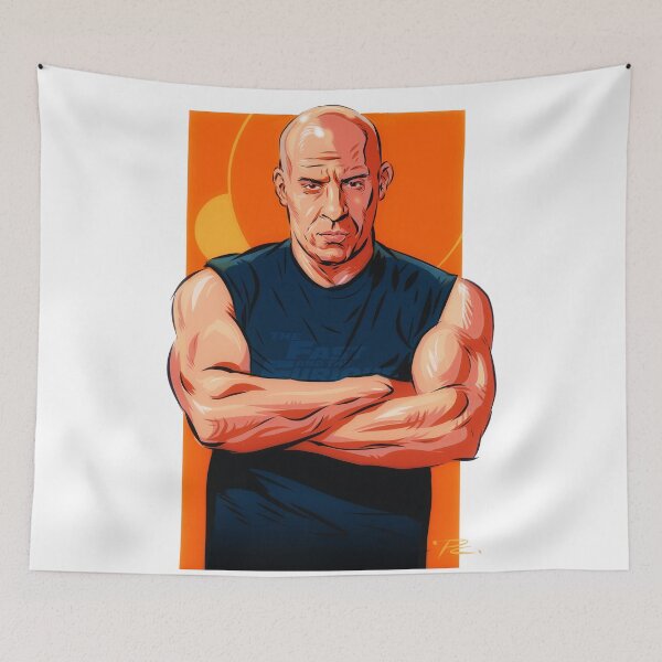 Artikelvorschau, Vin Diesel - Eine Illustration von Paul Cemmick entworfen und verkauft von TIGERDAVER.