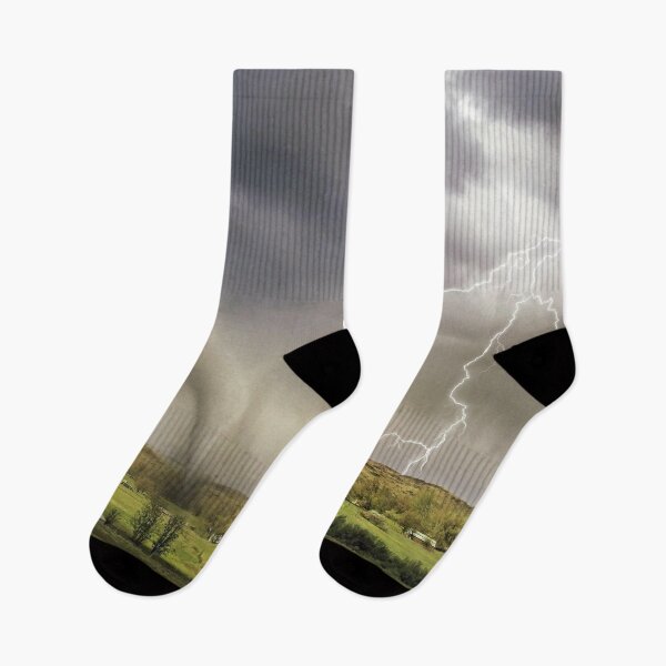 Item preview, Lightning thunderstorm and tornado hitting a village designed and sold by Mars Babe.