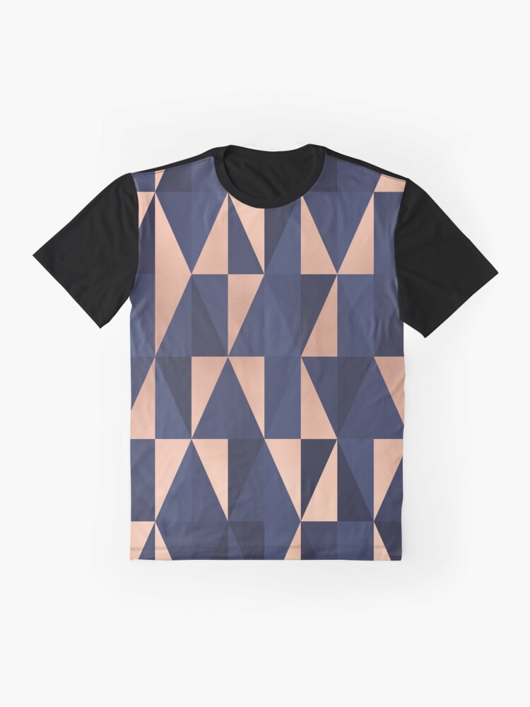 Rose Gold & Navy Geo Abstract