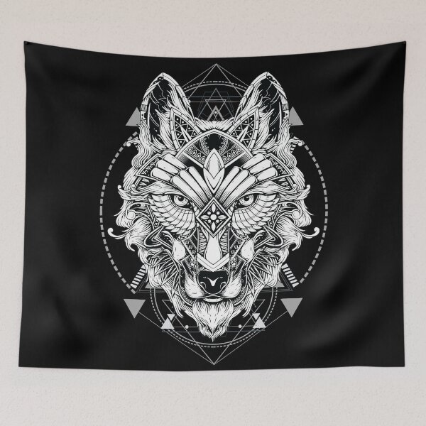 Item preview, Geometric Shiny Wolf designed and sold by VibrantGifts.