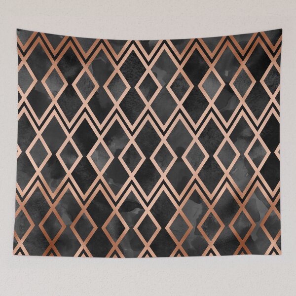 Item preview, Copper and Black Geo Diamonds designed and sold by Blue-Banana.