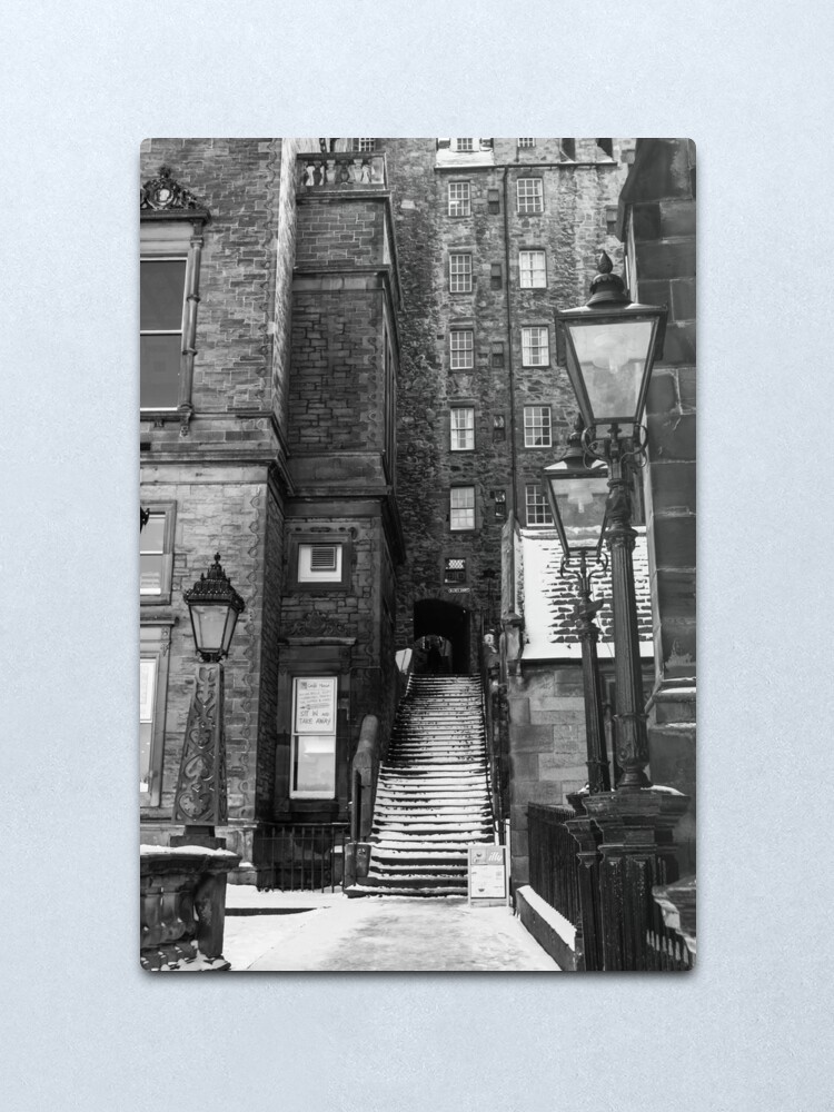 Alternate view of Snow on Milne's Court Metal Print
