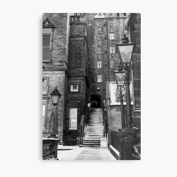 Snow on Milne's Court Metal Print