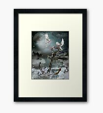 Red String of Fate / Red Thread of Destiny / Soulmate (with quote) Framed Print