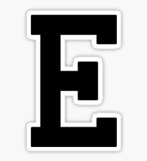 Letterman E Sticker