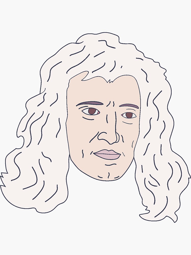 Isaac Newton Pocket Famous Scientist Calculus Inventor Sticker By Dewinnes Redbubble 5582