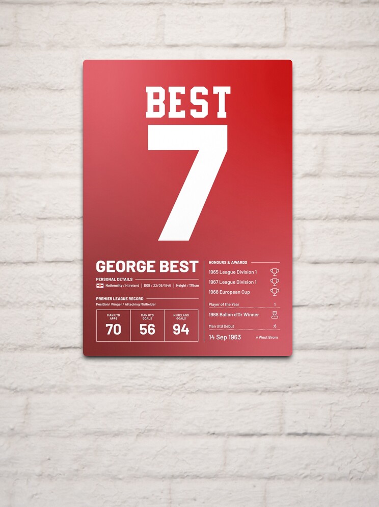 George Best MUFC Print / George Best Poster / / Manchester 