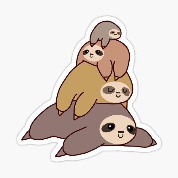 cute sloths Sticker