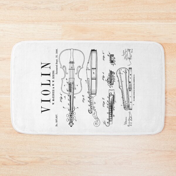 Item preview, Violin Old Vintage Patent Drawing Print designed and sold by GrandeDuc.