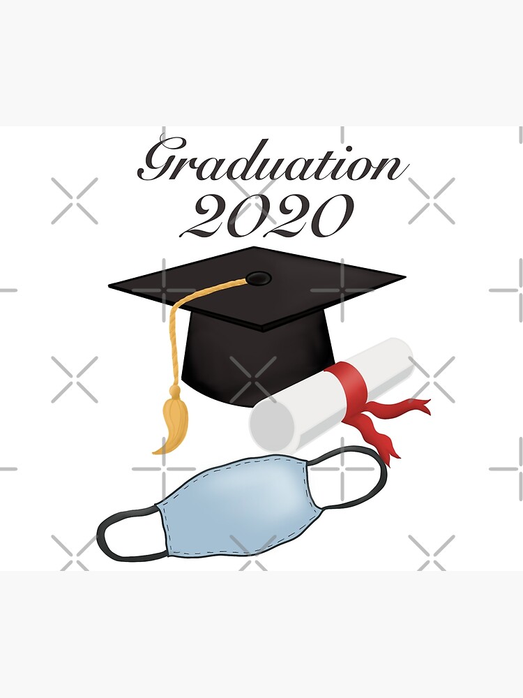 Graduation 2020 Cap and Mask Greeting Card